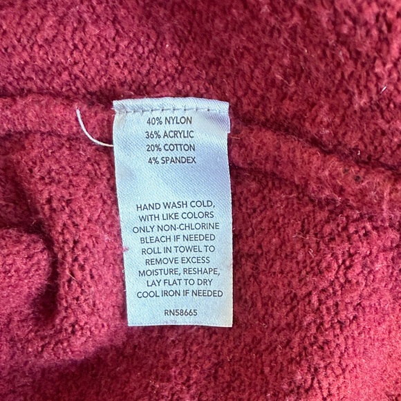 Open Edit Deep Red Burgundy V-Neck Oversized Cropped Sweater Size XS - Picture 7 of 8